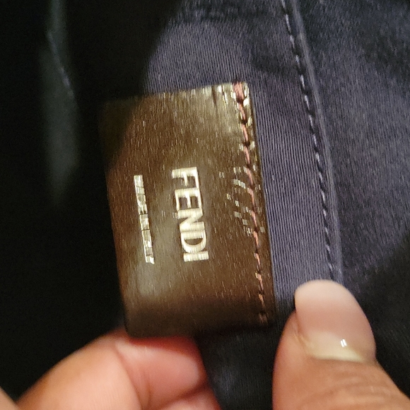 Dark Denim Fendi Flat Adjustable Strap Shoulder Bag - Picture 11 of 14